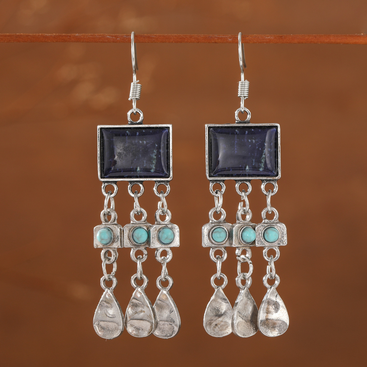 Women's Retro Ethnic Distressed Tassel Earrings